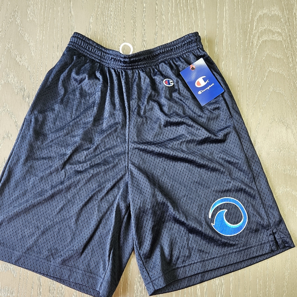 Champion Men's Long Mesh 9" Shorts with Pockets Size M Navy Blue